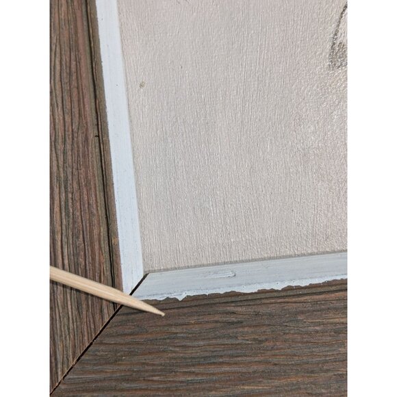 Oil Painting "The Clown" Heep Rustic Wood Frame Greenwich Village 1967 moody sad - Picture 5 of 16